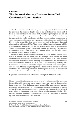 The Status of Mercury Emission from Coal Combustion Power Station