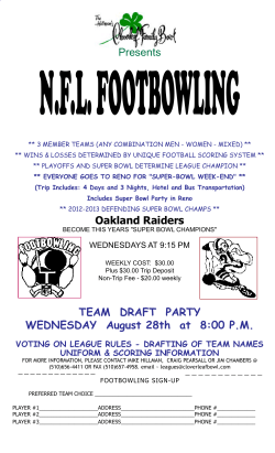 Presents Oakland Raiders TEAM DRAFT PARTY WEDNESDAY