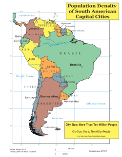 Population Density of South American Capital Cities