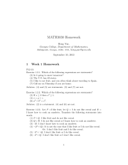 MATH3030 Homework - Department of Mathematics
