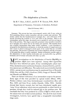 The dehydration of brucite.