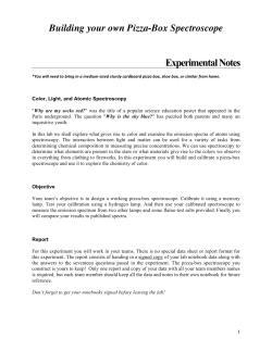 Pizza-Box Spectroscope Experiment