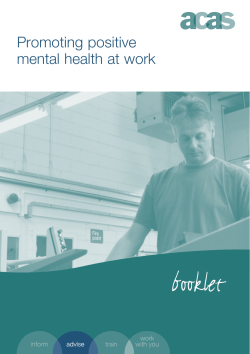 ACAS Promoting positive mental health at work booklet
