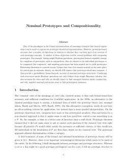 Nominal Prototypes and Compositionality