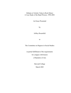 Debates of Artistic Value in Rock Music: A Case Study