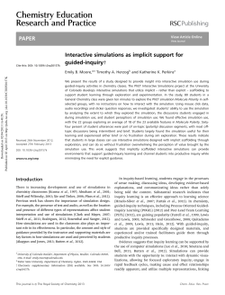 Chemistry Education Research and Practice
