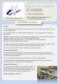 Club brochure - Visions Gymnastics