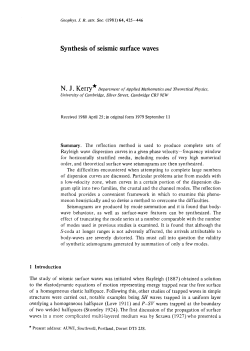 Synthesis of seismic surface waves