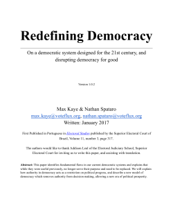 Redefining Democracy