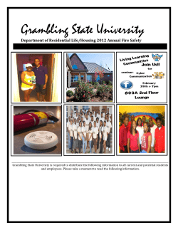 Residential Life Fire Safety Report