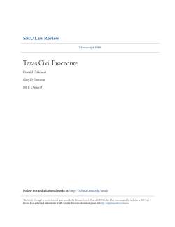 Texas Civil Procedure