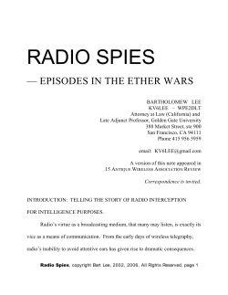 Radio Spies - TRFT Department Information Web
