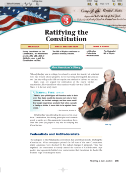 Ratifying the Constitution