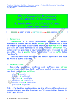 and Combining Forms - Progetto e