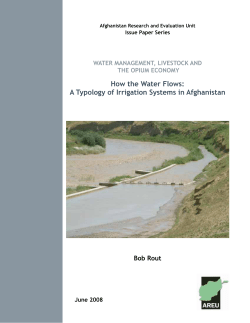 How the Water Flows: A Typology of Irrigation Systems in Afghanistan