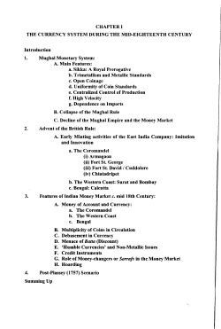 CHAPTER I THE CURRENCY SYSTEM DURING