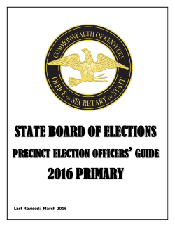 Election Officers` Guide - Franklin County Clerk`s Office
