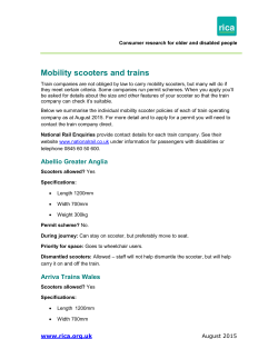 Mobility scooters and trains