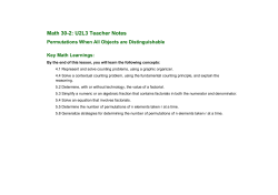 Lesson 7 Permutations Distinguishable Objects