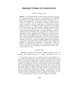 PROSECUTORIAL NULLIFICATION