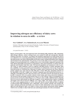 Improving nitrogen use efficiency of dairy cows in relation to urea in