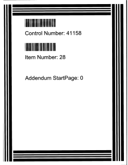 Control Number: 41158 Item Number: 28