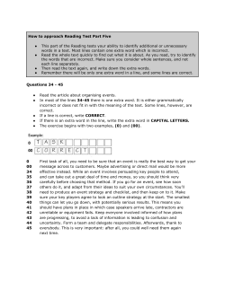 How to approach Reading Test Part Five This part - LINK e