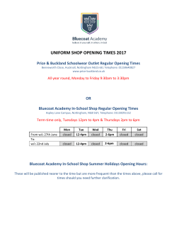 Uniform Prices and Opening Times
