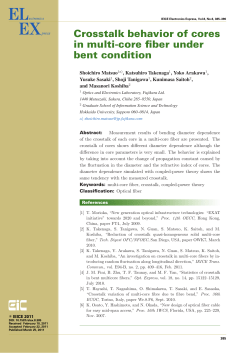 Crosstalk behavior of cores in multi-core fiber