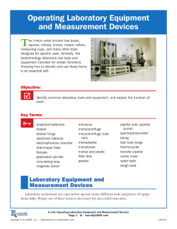 Operating Laboratory Equipment and Measurement Devices