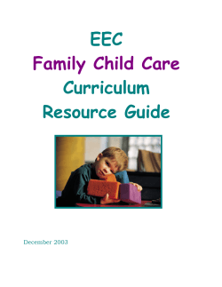 Family Child Care Curriculum Guide