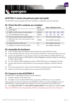 ACM7004-5 remote site gateway quick start guide
