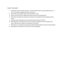 Chapter 7 Mockingbird 1. What does Scout mean