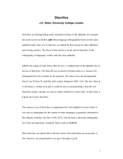 Diacritics - UCL Phonetics and Linguistics