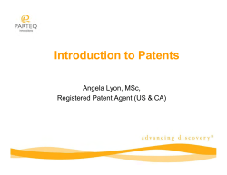 Introduction to Patents