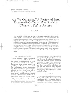 Are We Collapsing? A Review of Jared Diamond`s Collapse: How