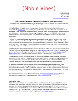 Noble Vines Partners with Random Acts to Inspire 20000 Acts of