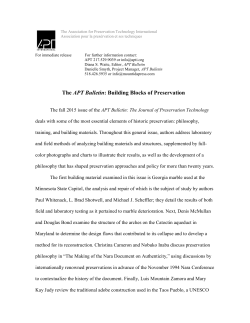 Press Release and Order Form - Association for Preservation