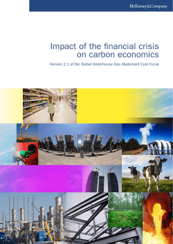 Impact of the financial crisis on carbon economics