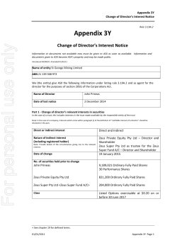 For personal use only