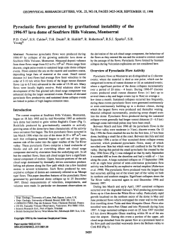 Pyroclastic Flows Generated by Gravitational Instability of the