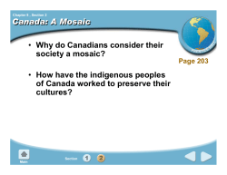 Canada: A Mosaic &bull; Why do Canadians consider their society a