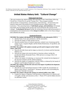 United States History Unit: &ldquo;Cultural Change&rdquo;