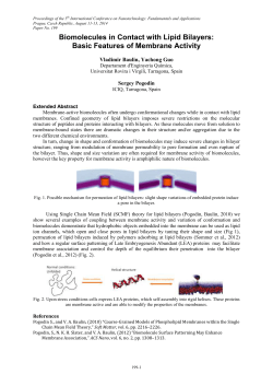 Biomolecules in Contact with Lipid Bilayers: Basic Features of