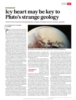 Icy heart may be key to Pluto`s strange geology