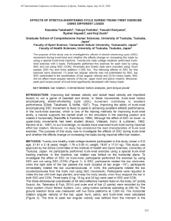 EFFECTS OF STRETCH-SHORTENING CYCLE DURtNG TRUNK