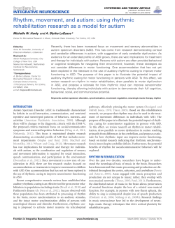 Rhythm, movement, and autism: using rhythmic