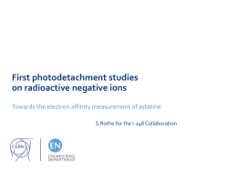 Sebastian Rothe _ First photodetachment