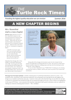 Newsletters - Turtle Rock Elementary School PTA