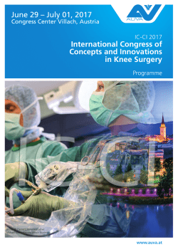 International Congress of Concepts and Innovations in Knee